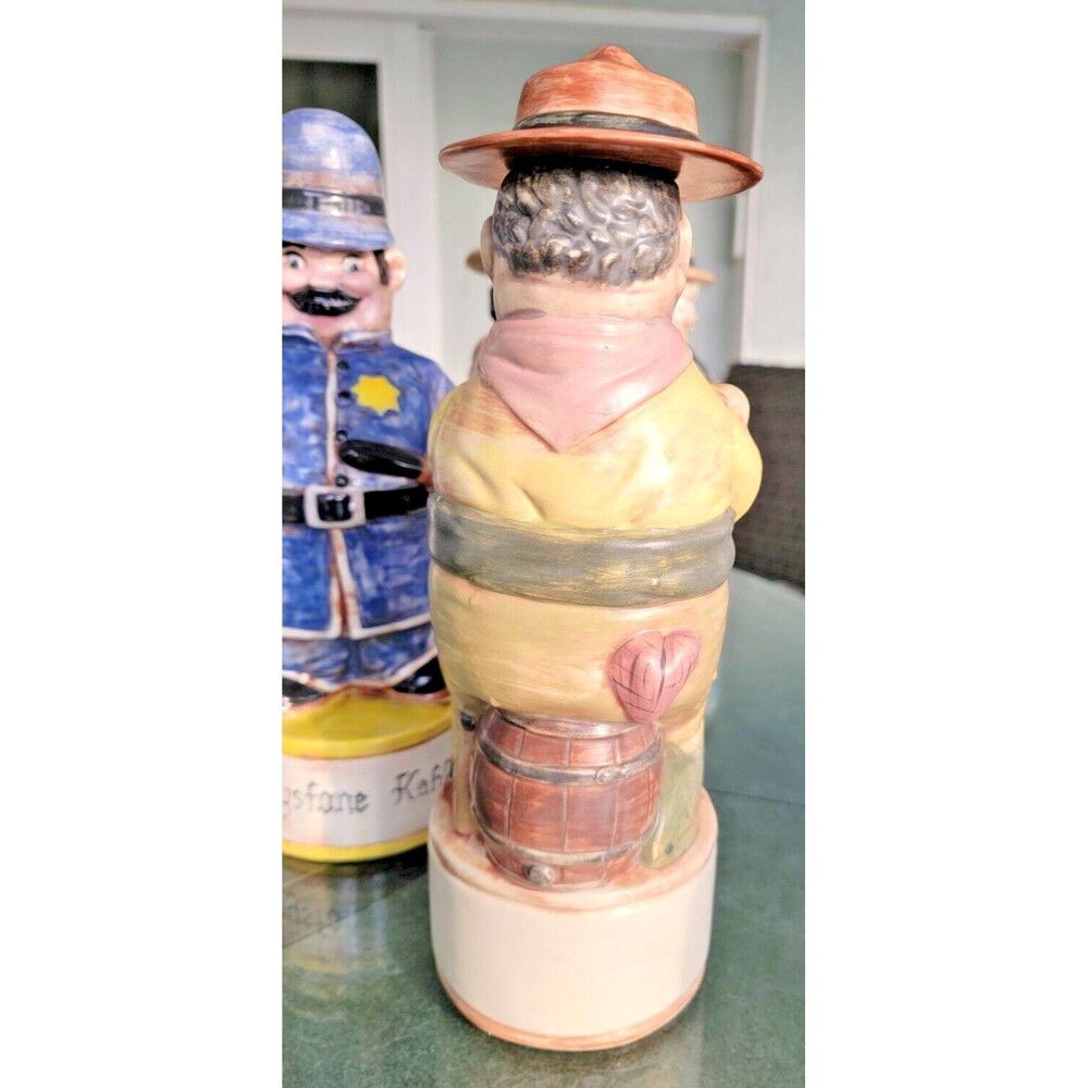 5 Vintage 1970s Alberta's Mold Hand Painted Ceramic Liquor Decanters w Lids - Picture 6 of 16
